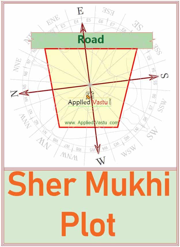Sher Mukhi plot vastu - Sher Mukhi Plot- Lion faced Plot vastu-Applied Vastu